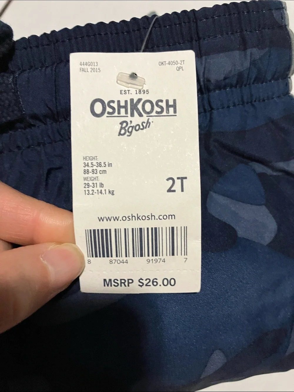 Carter's Navy and Slate Blue Camo pants
